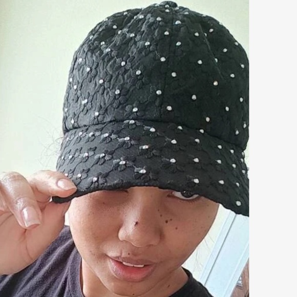 Boho Floral Rhinestone Mesh Breathable Baseball Cap - Picture 5 of 9